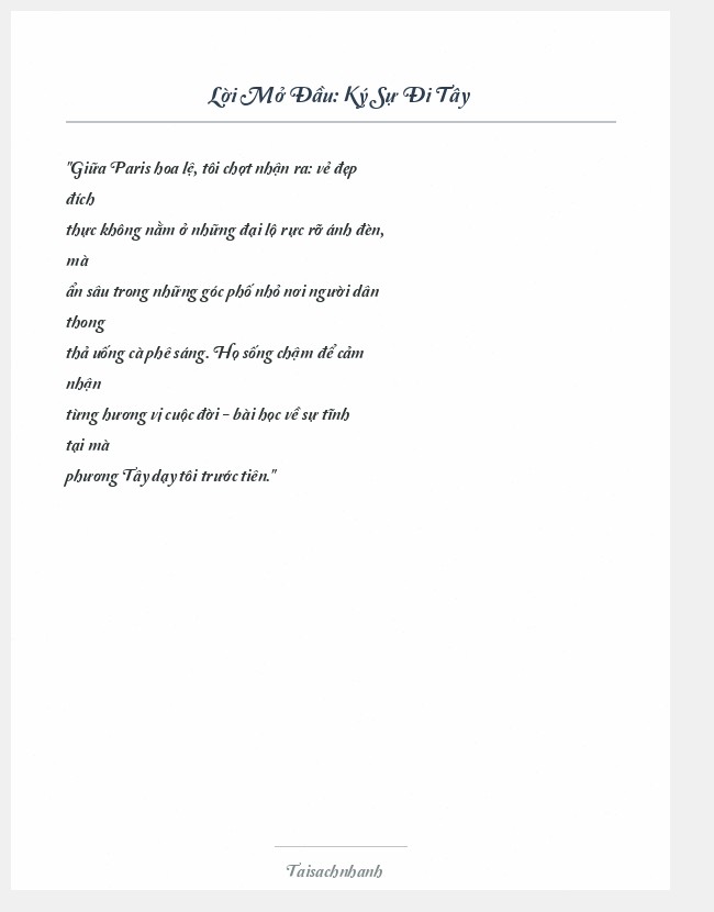 Trích đoạn Ký Sự Đi Tây