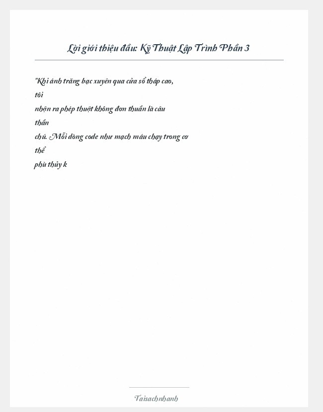 Trích đoạn Kỹ Thuật Lập Trình Phần 3