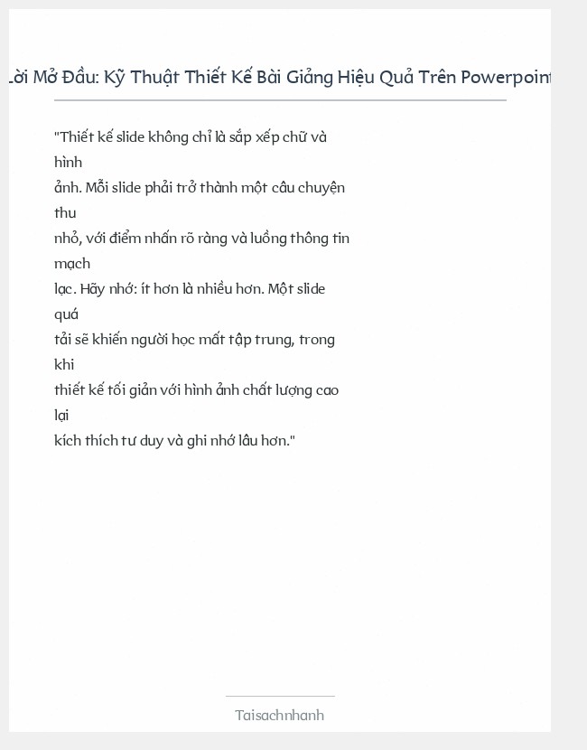Trích đoạn Kỹ Thuật Thiết Kế Bài Giảng Hiệu Quả Trên Powerpoint