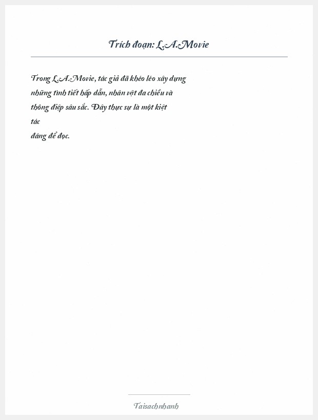 Trích đoạn L.A.Movie