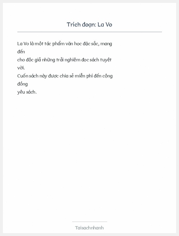 Trích đoạn La Vo