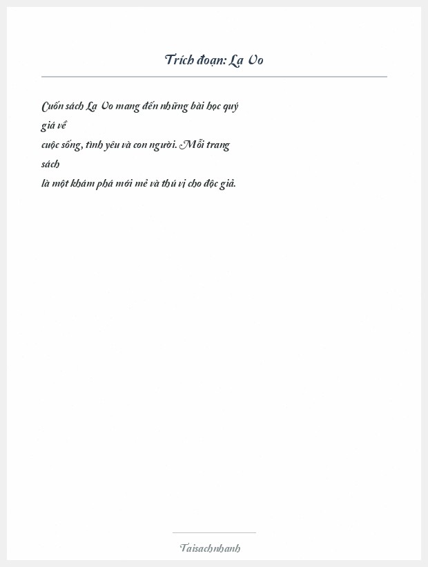 Trích đoạn La Vo