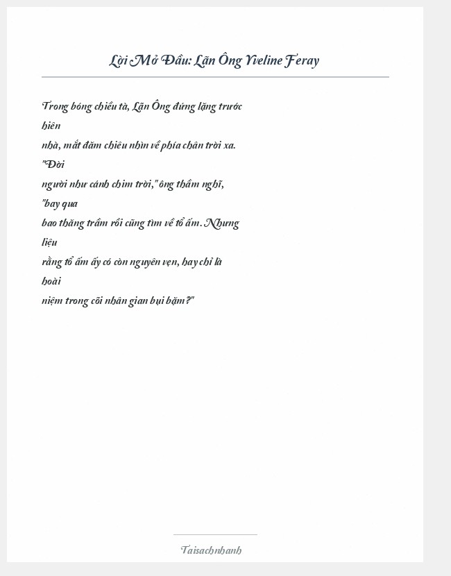 Trích đoạn Lãn Ông Yveline Feray