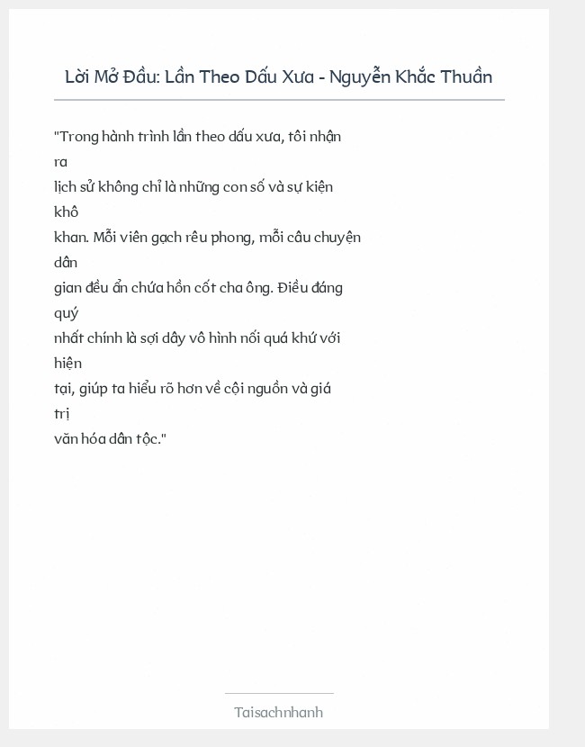 Trích đoạn Lần Theo Dấu Xưa - Nguyễn Khắc Thuần