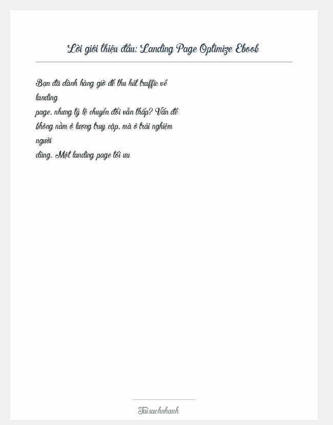 Trích đoạn Landing Page Optimize Ebook