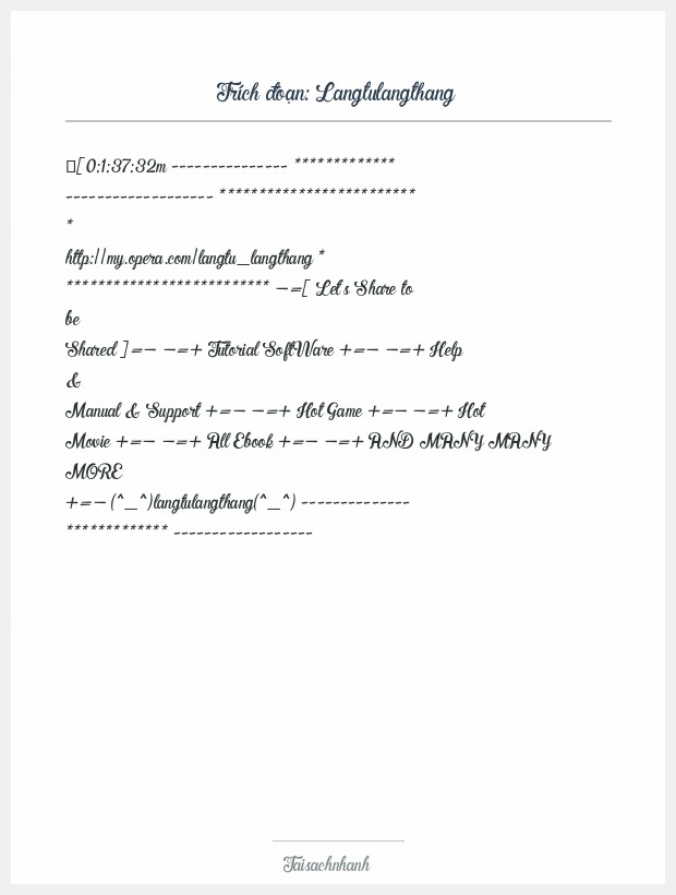 Trích đoạn Langtulangthang