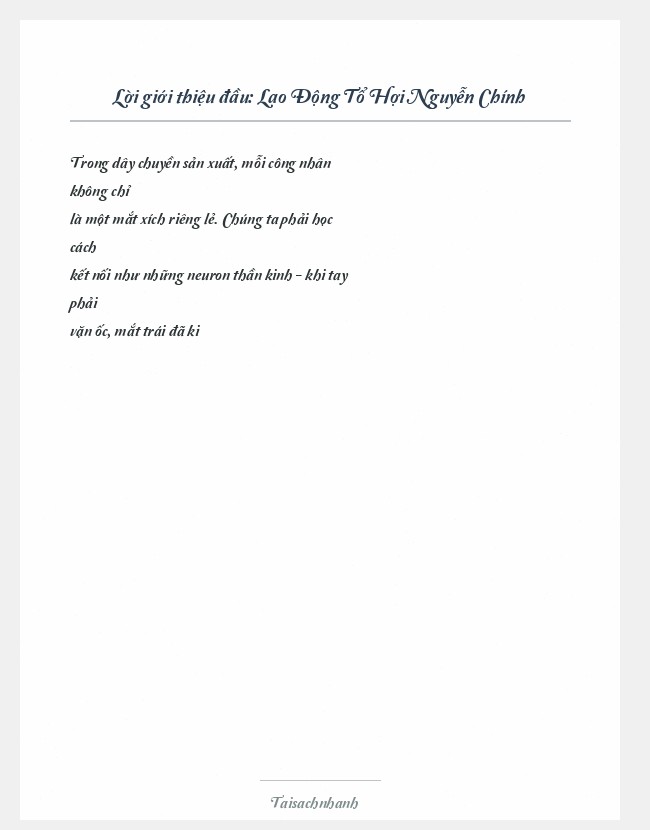 Trích đoạn Lao Động Tổ Hợi Nguyễn Chính