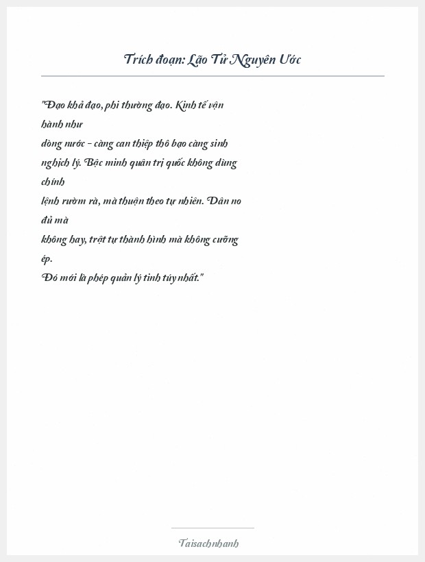 Trích đoạn Lão Tử Nguyên Ước