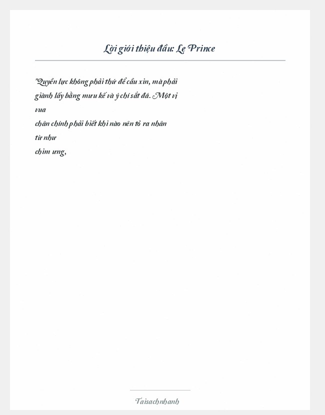 Trích đoạn Le Prince