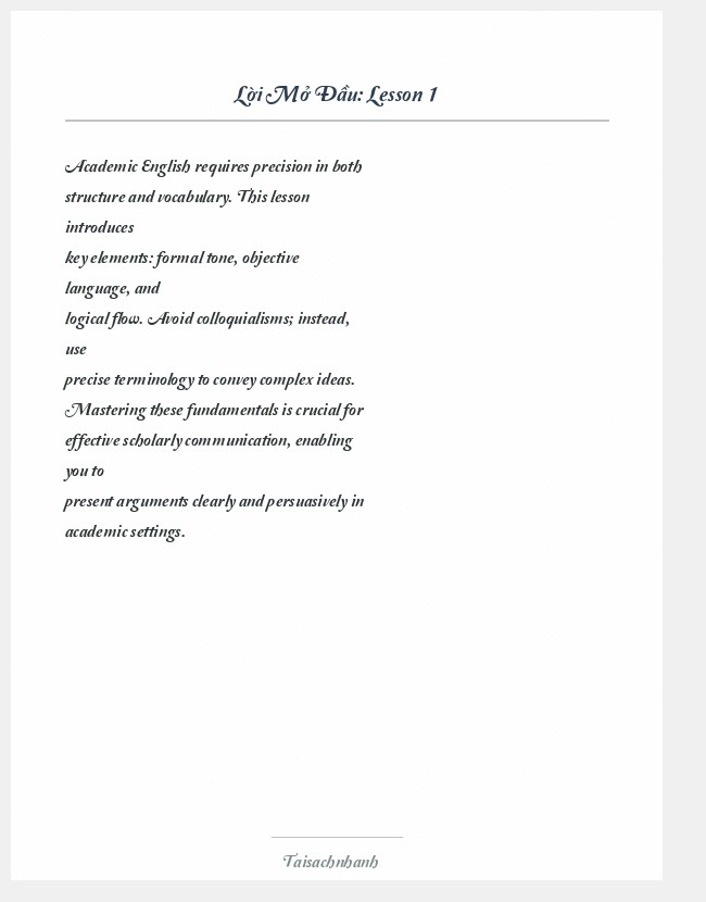 Trích đoạn Lesson 1