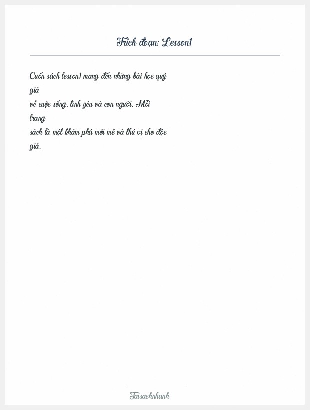 Trích đoạn Lesson1
