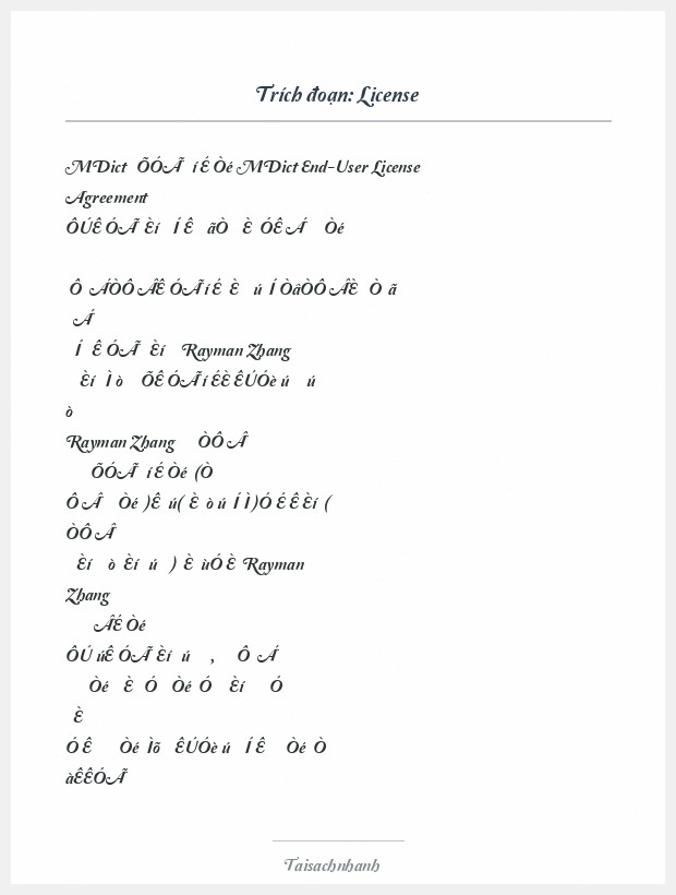 Trích đoạn License