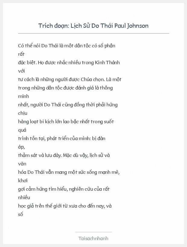 Trích đoạn Lịch Sử Do Thái Paul Johnson