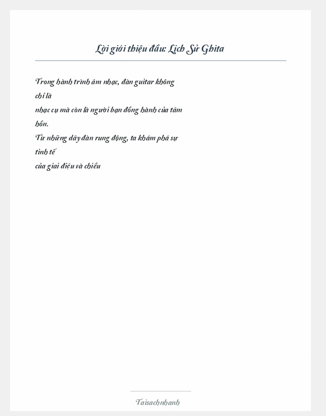 Trích đoạn Lịch Sử Ghita