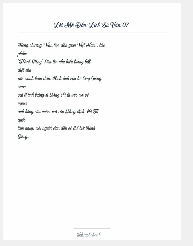 Trích đoạn Lịch Sử Văn 07