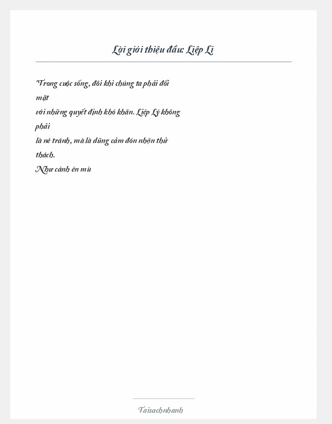 Trích đoạn Liệp Li