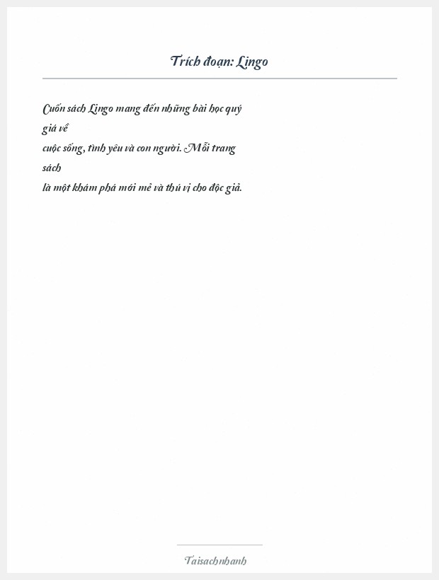 Trích đoạn Lingo