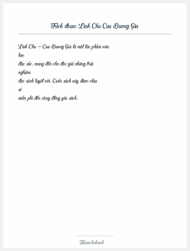 Trích đoạn Linh Chu Cuu Duong Gia