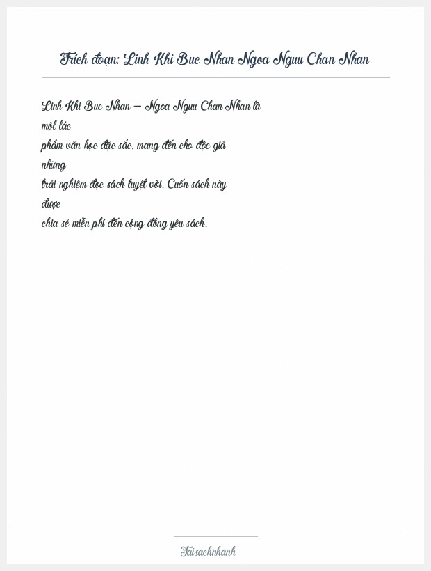 Trích đoạn Linh Khi Buc Nhan Ngoa Nguu Chan Nhan