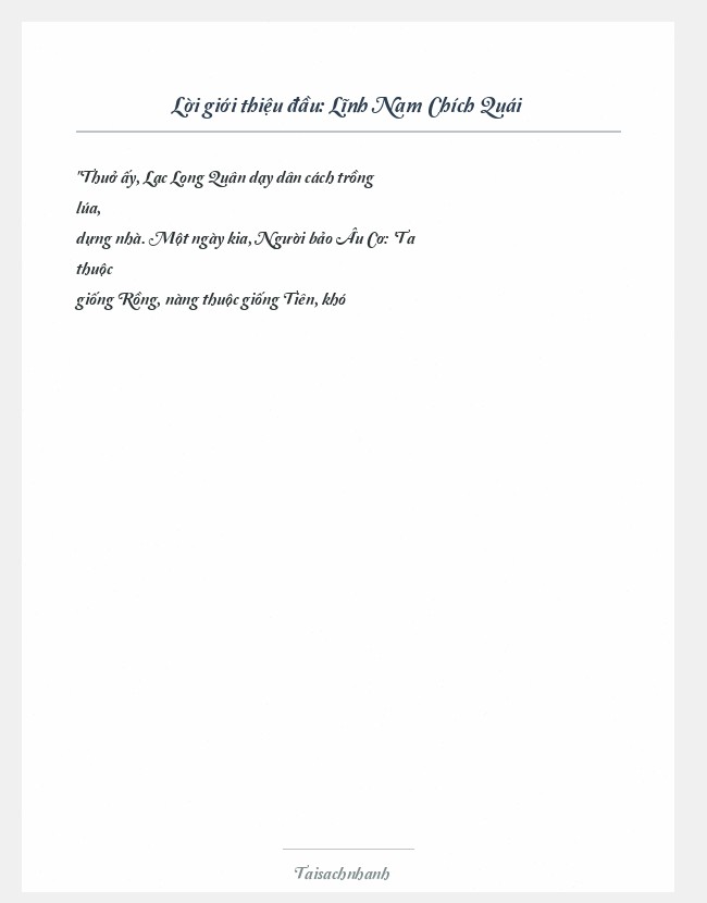 Trích đoạn Lĩnh Nam Chích Quái