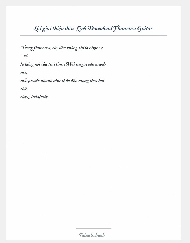 Trích đoạn Link Download Flamenco Guitar