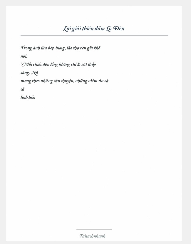 Trích đoạn Lò Đèn