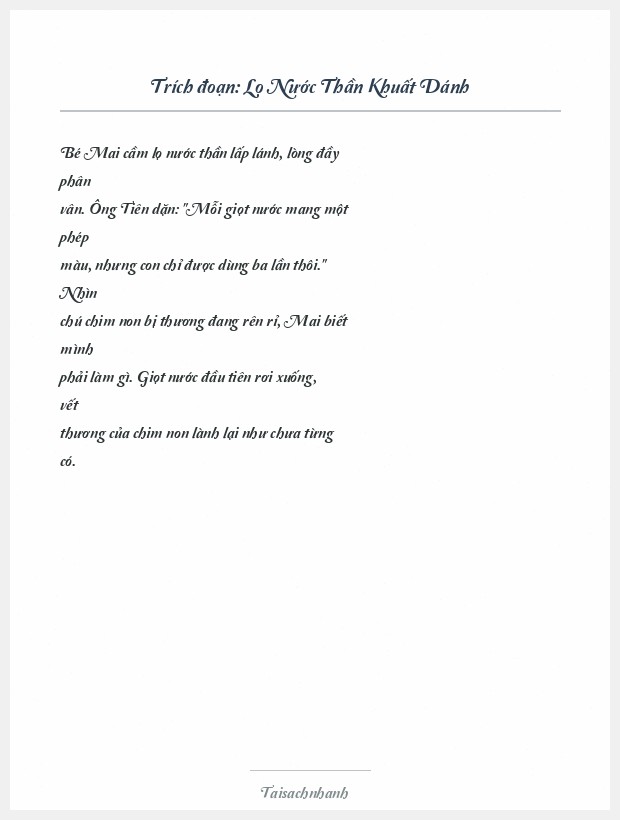 Trích đoạn Lọ Nước Thần Khuất Dánh