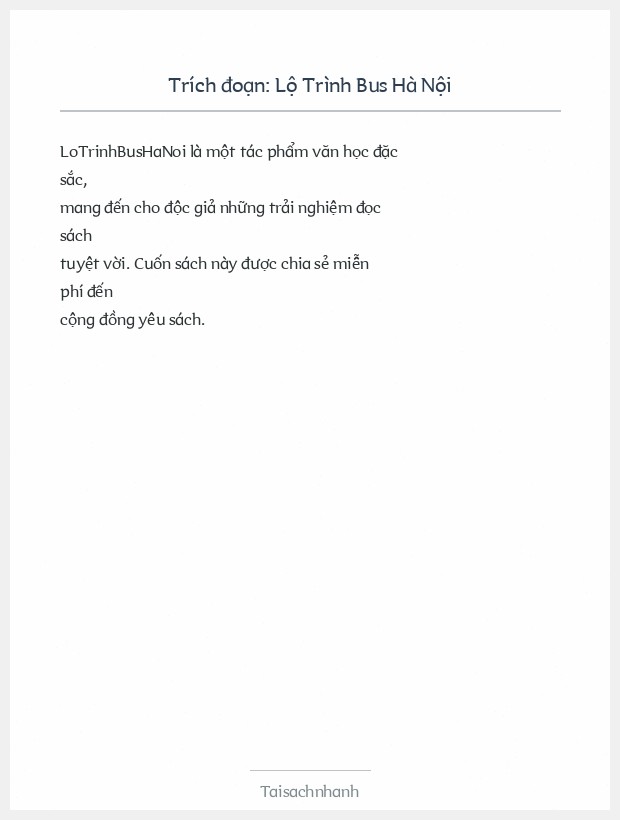 Trích đoạn Lộ Trình Bus Hà Nội
