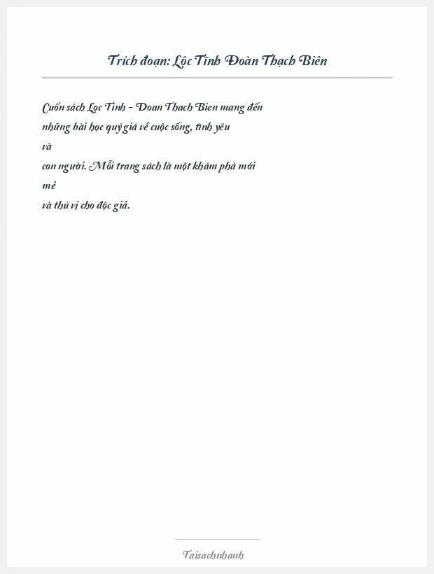 Trích đoạn Lộc Tĩnh Đoàn Thạch Biên