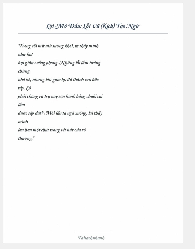 Trích đoạn Lỗi Vũ (Kịch) Tạo Ngừ