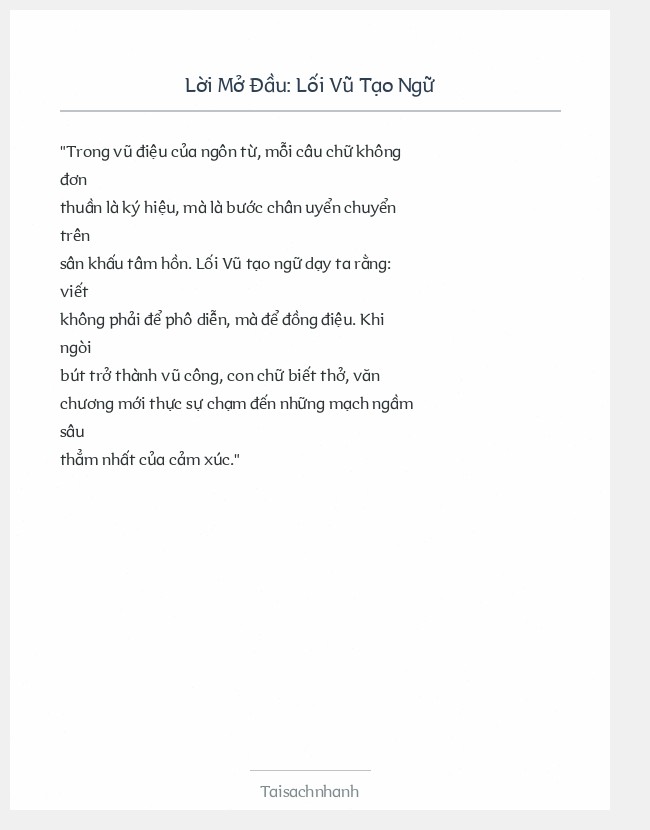 Trích đoạn Lối Vũ Tạo Ngữ