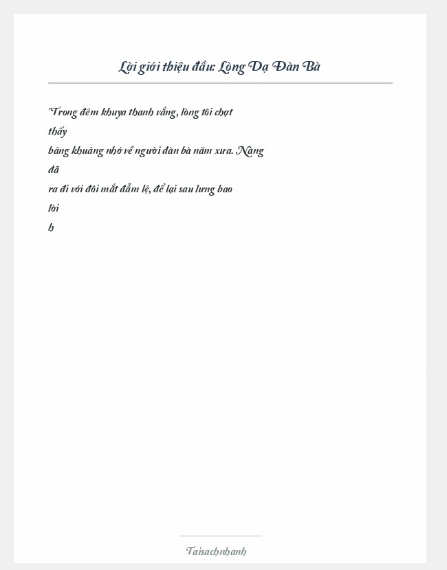 Trích đoạn Lòng Dạ Đàn Bà