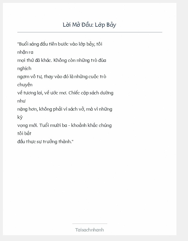 Trích đoạn Lớp Bảy