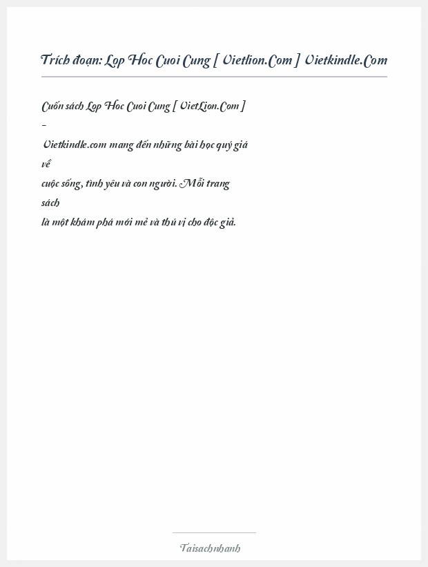 Trích đoạn Lop Hoc Cuoi Cung [ Vietlion.Com ] Vietkindle.Com