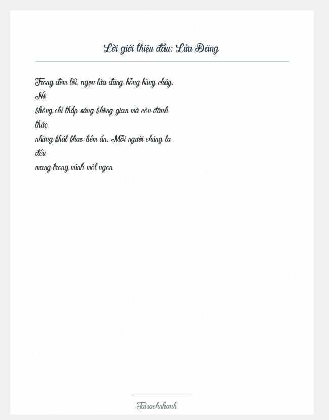 Trích đoạn Lửa Đăng