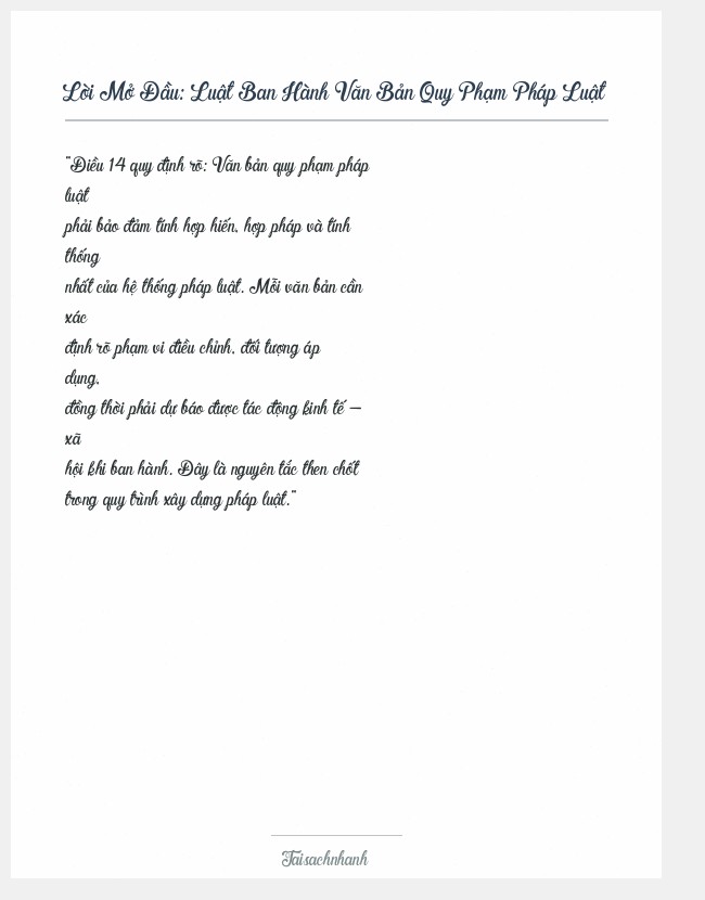 Trích đoạn Luật Ban Hành Văn Bản Quy Phạm Pháp Luật