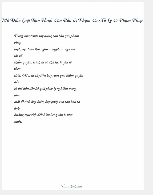 Trích đoạn Luật Ban Hành Văn Bản Vi Phạm Và Xử Lý Vi Phạm Pháp Luật