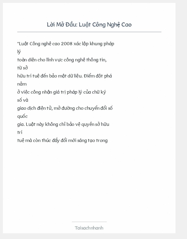 Trích đoạn Luật Công Nghệ Cao