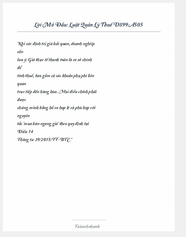 Trích đoạn Luật Quản Lý Thuế D899A505