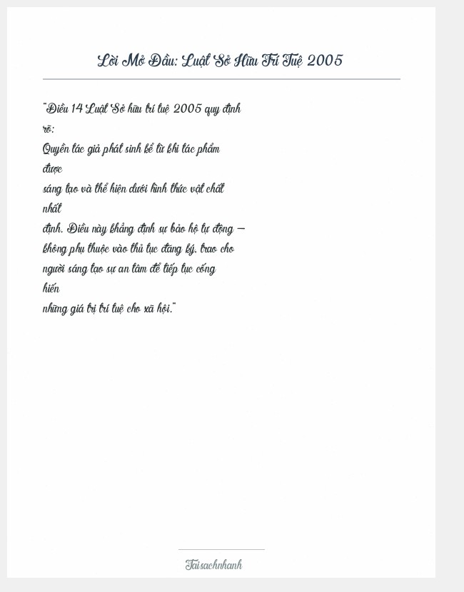 Trích đoạn Luật Sở Hữu Trí Tuệ 2005