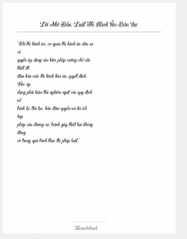 Trích đoạn Luật Thi Hành Án Dân Sự