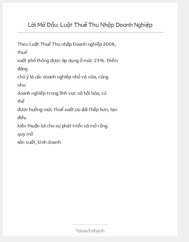 Trích đoạn Luật Thuế Thu Nhập Doanh Nghiệp
