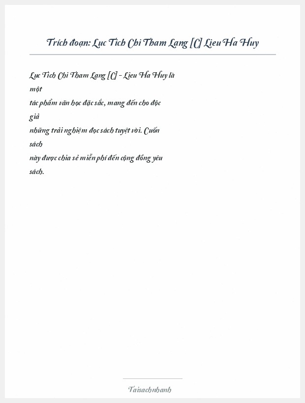Trích đoạn Luc Tich Chi Tham Lang [C] Lieu Ha Huy
