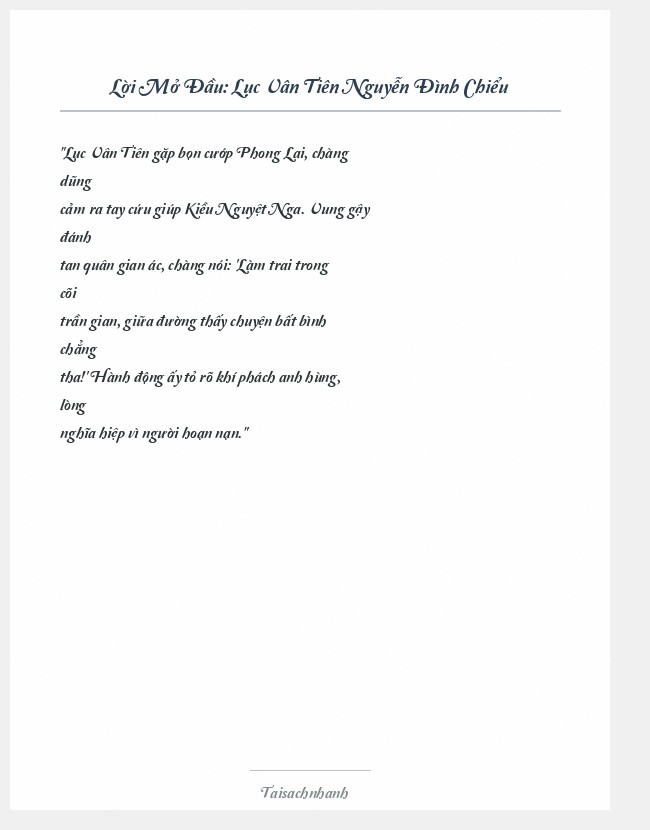 Trích đoạn Lục Vân Tiên Nguyễn Đình Chiểu