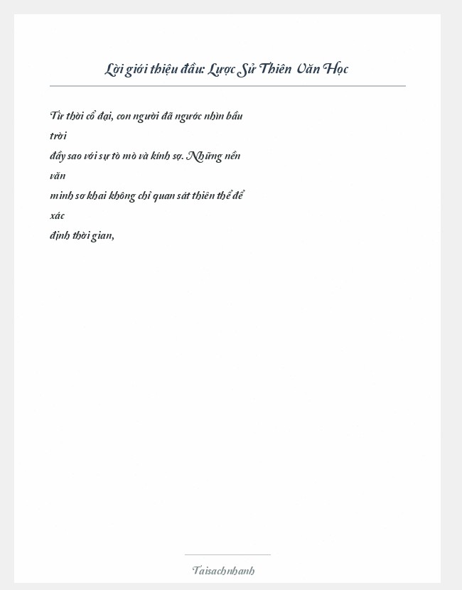 Trích đoạn Lược Sử Thiên Văn Học