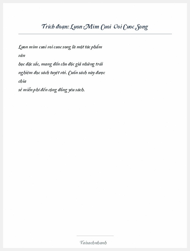 Trích đoạn Luon Mim Cuoi Voi Cuoc Song