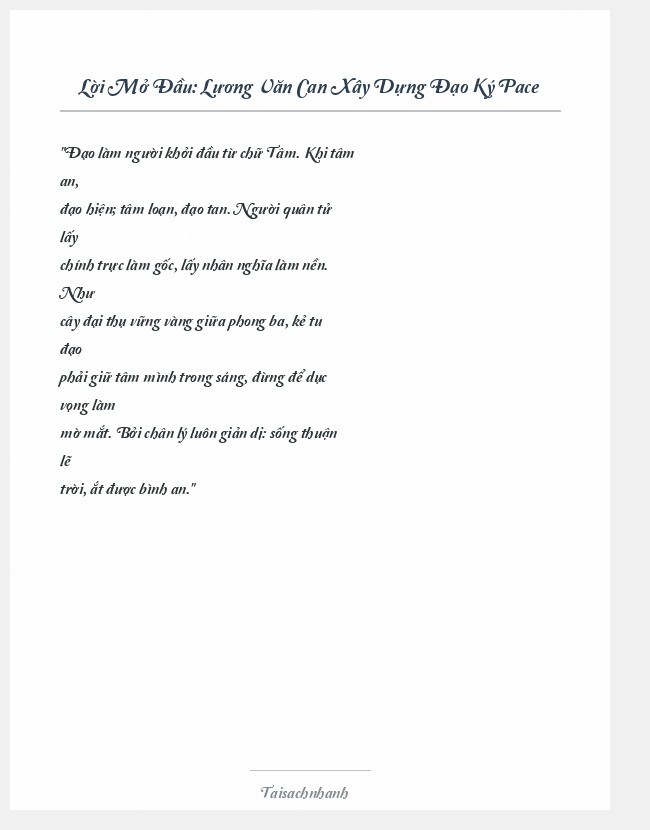 Trích đoạn Lương Văn Can Xây Dựng Đạo Ký Pace
