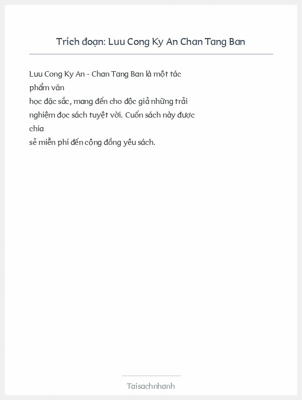 Trích đoạn Luu Cong Ky An Chan Tang Ban