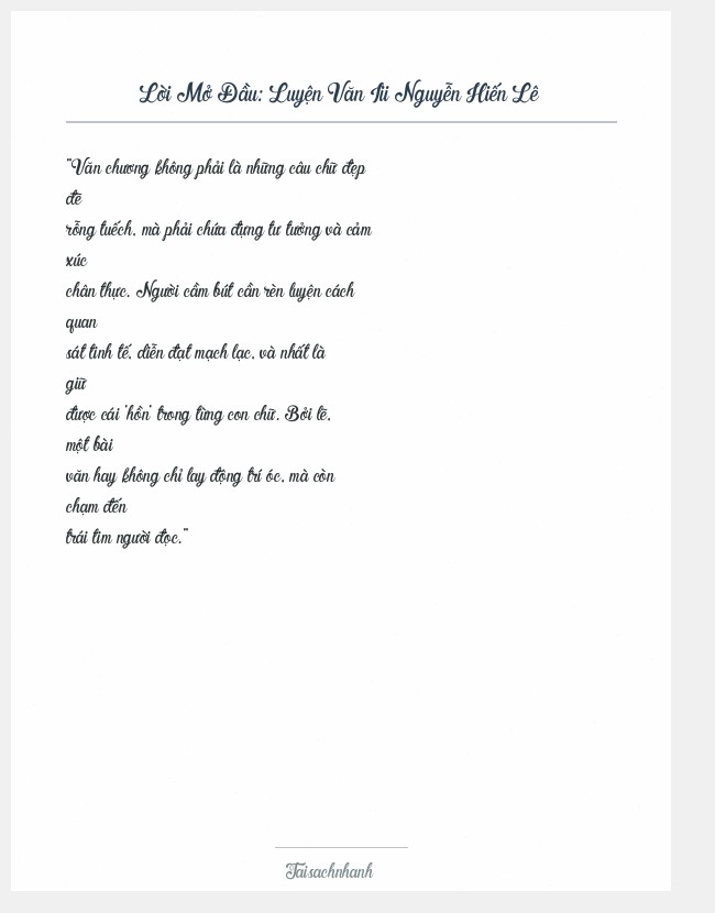 Trích đoạn Luyện Văn Iii Nguyễn Hiến Lê