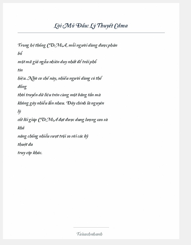 Trích đoạn Lý Thuyết Cdma
